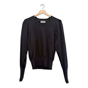 Isabel Étoile Marant Camelita Puff-Sleeve Knit Sweater Black – Size 38 (S/M)